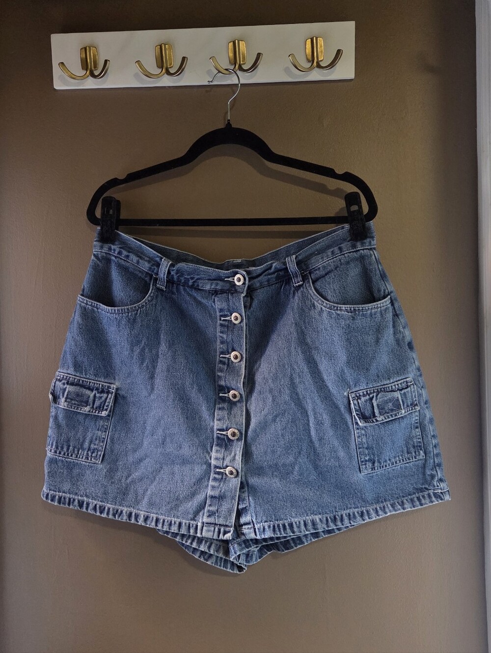Vintage Denim Cargo Skort